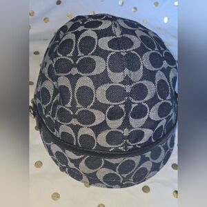 Coach Blue and White Patterned Hat